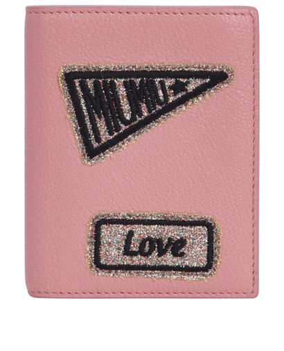 Miu Miu Glitter Patches Wallet, front view